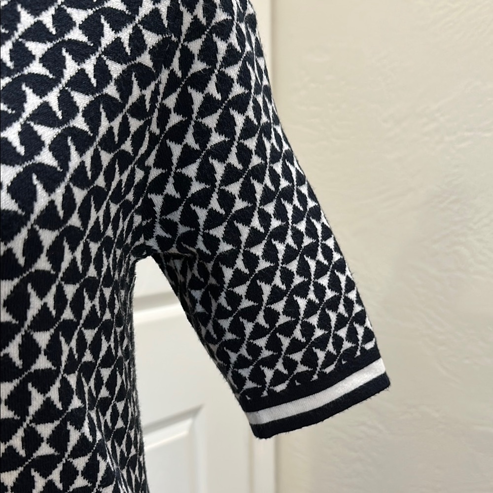 Boden Black and White Sheath Mini Dress - Picture 8 of 13